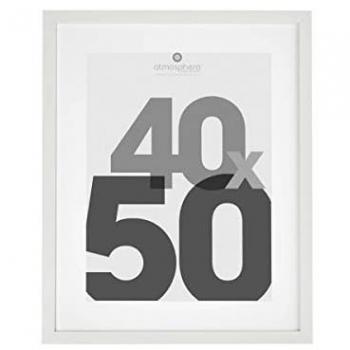Marco de Fotos Decorativo Kalevi Blanco 40x50cm - Elegante y Versátil en Madera y Cristal