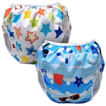 Luxja Pañal de Natación para bebes Bañador Reutilizable de Nadar de Bebé Pañal lavable para Bebé