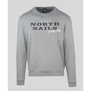 North Sails Men's Long-Sleeved Crew-Neck Sweatshirt - Grey - Size Small