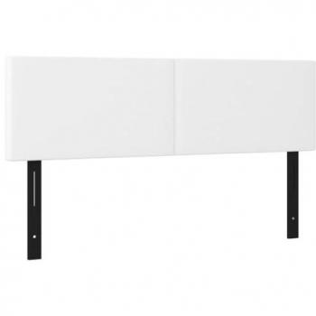 Cabeceros 2 unidades cuero sintético blanco 72x5x78/88 cm