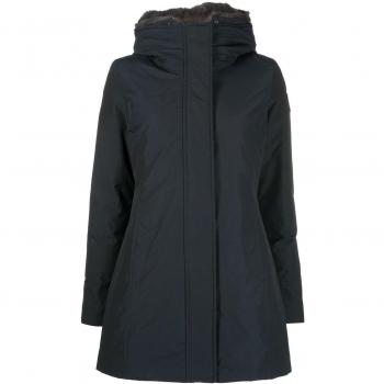 Woolrich Women's Boulder Parka Coat in Blue | Size Large | CFWWOU0724FRUT0001DKN