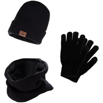 heekpek Bufanda Gorro Guantes para Hombre Invierno Regalos para Hombre Mujer Unisexo Set de Bufanda Conjunto de Guantes de Punto BufaSombrero de Invierno Gorras Con Bufanda