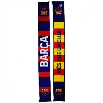 Bufanda Oficial del Fútbol Club Barcelona, diseño reversible con doble cara en blaugrana y senyera, dimensiones 157x17 cm, unisex, talla única, modelo Lewandowski