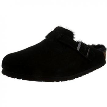 Birkenstock Boston Black Suede Leather Clogs for Men Size 44