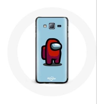 Funda Samsung Galaxy J7 Among Us - Fondo Azul Videojuego