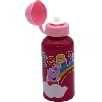 Botella de Aluminio Rosa Arcoíris Peppa Pig 400 ml