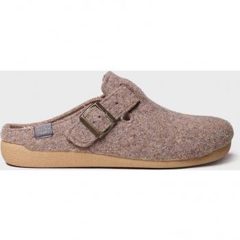 Zapatillas de casa abiertas de tejido para hombre en color taupe