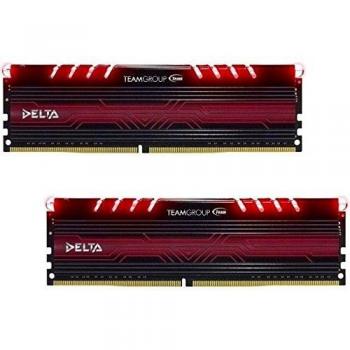 Equipo Grupo Delta Serie Rojo LED DDR4 – 2400 CL15 Kit de Memoria Interna