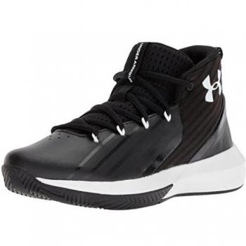 Under Armour Grade School UA Lockdown 3 Basketballschuhe, Zapatillas Niños, Black/White, 375 EU