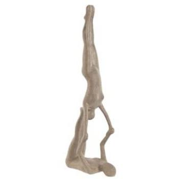 Figura Decorativa Home ESPRIT Beige Yoga 29,5 x 8 x 28 cm