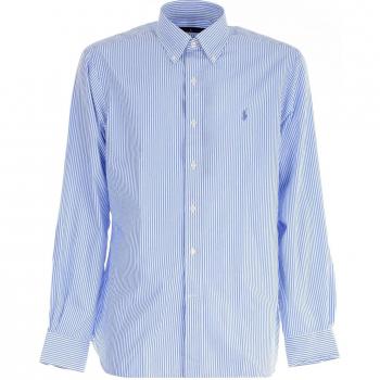 Ralph Lauren - Camisa formal - Rayas - Manga larga - para hombre CELESTE/BIANCO 42