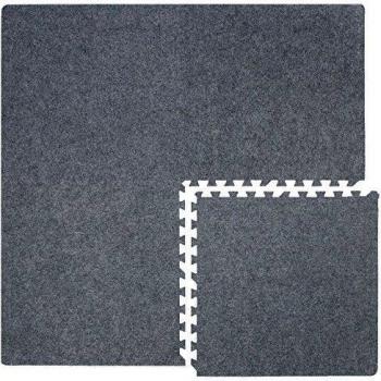 EYEPOWER 4 Alfombras más 8 Marcos | Goma Espuma EVA | Tamaño: 1.58 m² | Espesor 7 mm | COROR Gris