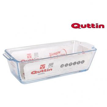 Fuente de Vidrio Rectangular 23x10cm 825cc Quttin