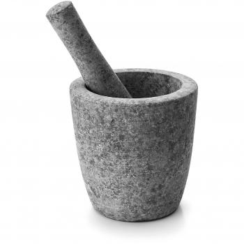 Lacor - 60518 - Mortero Con Mano De Granito , 12 x 12 cm - Gris