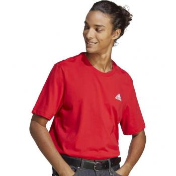 Adidas Men's Embroidered Logo Jersey T-Shirt in Scarlet, Size M