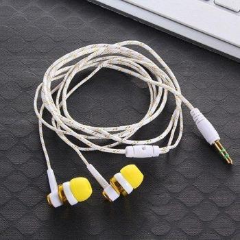 Auriculares Intrauditivos Estéreo con Cable de Nailon y Micrófono para Portátil y Smartphone, 3.5mm, 1 Unidad