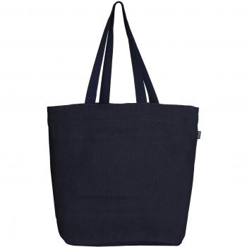 Eono Essentials - Bolsa al hombro de 100 % algodón/yute, grande, reutilizable y ecológica,