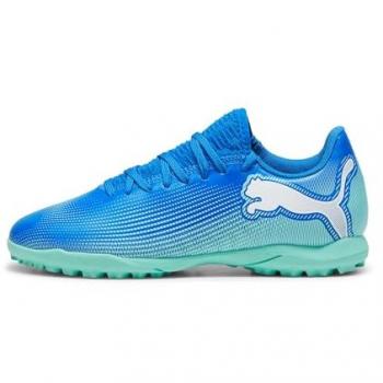 Puma Future 7 Play TT Jr Botas de Fútbol para Niños Multitaco y Terreno Duro Azul (32 EU)
