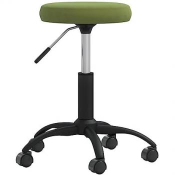 Silla de oficina giratoria de terciopelo verde claro