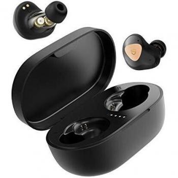 SoundPEATS Auriculares inalámbricos Bluetooth 5.0, Truengine 3SE Auriculares Dual Dynamic Drives APTX IPX6 Audio Sonido Estéreo Cancelación de Ruido CVC 4-Micrófono Control Táctil USB-C
