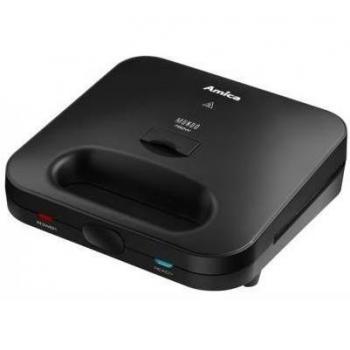 Sandwichera Amica SMK 4011 - 3 en 1, 750 W, Negro