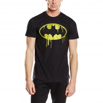 DC Comics Camiseta Manga Corta Batman Dripping Logo Negro XL