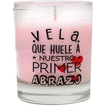 LILI HOME Vela Aromática en Vaso con Mensaje, cera vegetal, vaso de cristal reciclable, dimensiones 85 mm altura x 70 mm diámetro, duración 30 horas