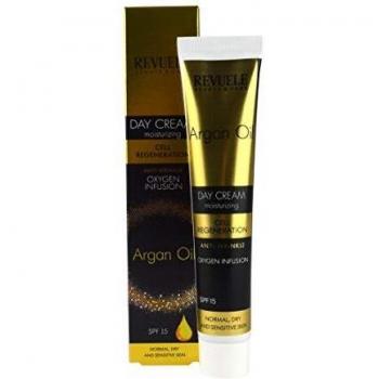 Argan Oil DAY CREAM 50ml - Normal, Dry and Sensitive Skin | Anti-Wrinkle Moisturising Cream. Cell Regeneration, Oxygen Infusion. SPF15