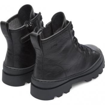 Camper Brutus Kids Smooth Leather Ankle Boots - Black