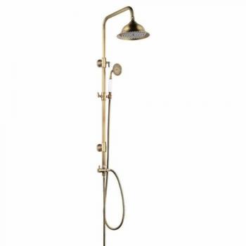 Columna de Ducha Rousseau Acero Inoxidable con sistema de ducha termostático, grifo monomando, rociador cuadrado de 20 cm, material de acero inoxidable resistente a la corrosión y fácil limpieza
