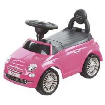 Correpasillos RIDE ON CAR FIAT 500 PINK Rosa - Vehículo para niños, diseño Fiat 500, color rosa, fabricado en plástico resistente, ruedas silenciosas y seguras, asiento cómodo, ideal para niños a partir