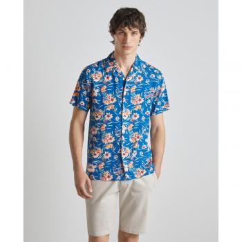 Easy Wear - Camisa de hombre manga corta bowling print