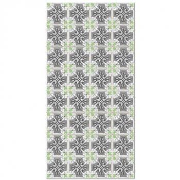 Alfombra Vinílica Hidráulica Salamanca Verde 160x230 cm - Antideslizante e Ignífuga para Cocina y Salón