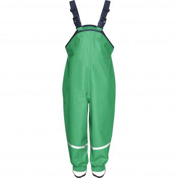 Peto impermeable infantil Playshoes 5000 mm, costuras selladas, reflectantes y estribos elásticos - Verde 116