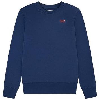Levi's Kids Sudadera Mini Logo Crewneck Sweatshirt, color Estate Azul, talla 12 años