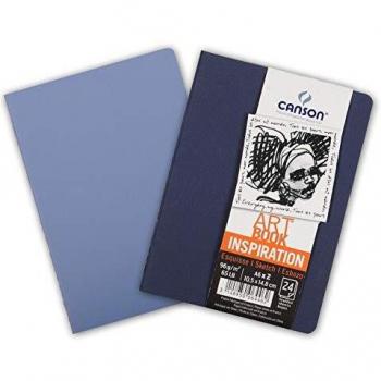 Cuaderno de Dibujo Canson Inspiration A6 Indigo, Pack de 2, 24 Hojas, 96g