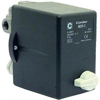 Pressostato ELMAG CONDOR MDR 3 EA, 11 bar, 400 Volt (6,3 - 10 A), con válvula de sobrepresión EV3 S