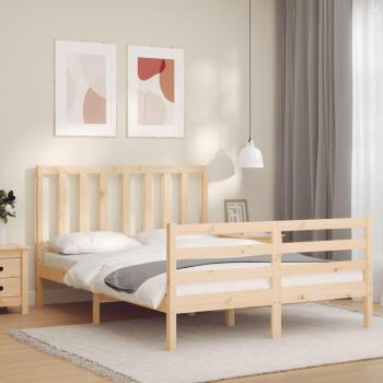 Cama solar sin colchón 140x200 cm en madera maciza de pino Vidaxl Natural