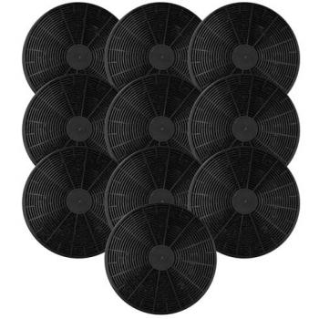 10x Filtro de Carbón Activado Reemplazo para Campanas Extractoras - 17,5 cm - Exquisit CF110, K10001, 4016572013856, T1CHF01
