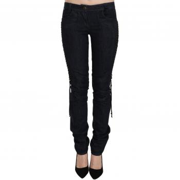 Just Cavalli Low Waist Skinny Trousers Braided String Pants - W26