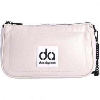 Bolso bandolera mujer Leticia - Elegante bolso mediano blanco roto con cremallera y diseño multifuncional