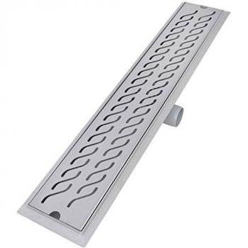 vidaXL Desagüe de Ducha de Ondas 730x140 mm Flujo 40 L/min Acero Inoxidable