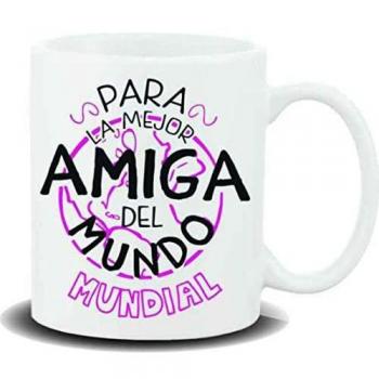 Taza de cerámica con mensaje especial para la mejor amiga