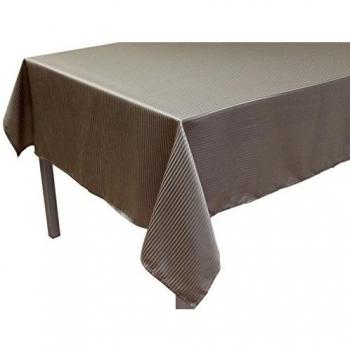 Mantel antimanchas rectangular 140x300 cm RAY gris topo, jacquard