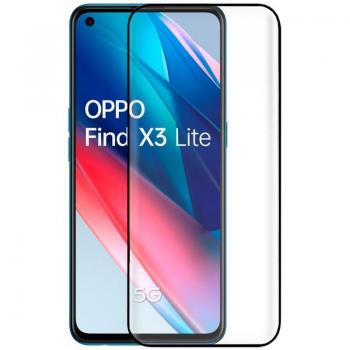 Cool Protector Pantalla Cristal Templado Full 3D Negro para Oppo Find X3 Lite