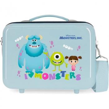 Neceser Infantil ABS Monsters Boo! Disney con Capacidad de 9L y Diseño Adaptable Azul Claro