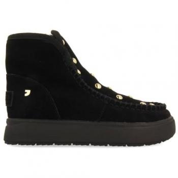 Gioseppo Botas de Mujer Australianas de Piel con Tachuelas y Forro Interior de Pelo Schodack 73701 Negro (38)