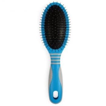 Cepillo para Mascotas Ergo Pin con Mango Ergonómico y Ligero, Azul