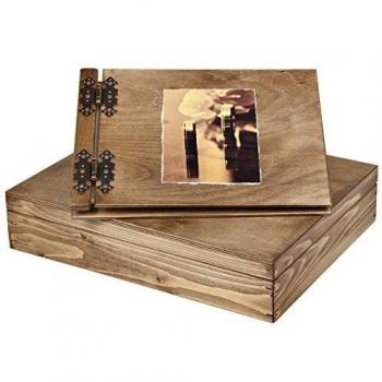 Libro de visitas y caja como el regalo perfecto 100 Color Crudo farbene hojas