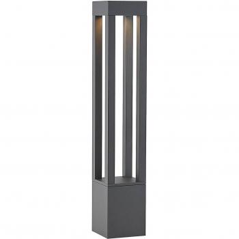 Bolardo luminoso LED Arcchio Lienna, altura 90 cm, moderno, gris, hecho de aluminio, 1 llama, ideal para iluminación de senderos y balizas